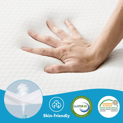 4 Inch Folding Mattress, Tri-fold Memory Foam Mattress Topper for Camping, Foldable Mattress Topper with Washable Cover,